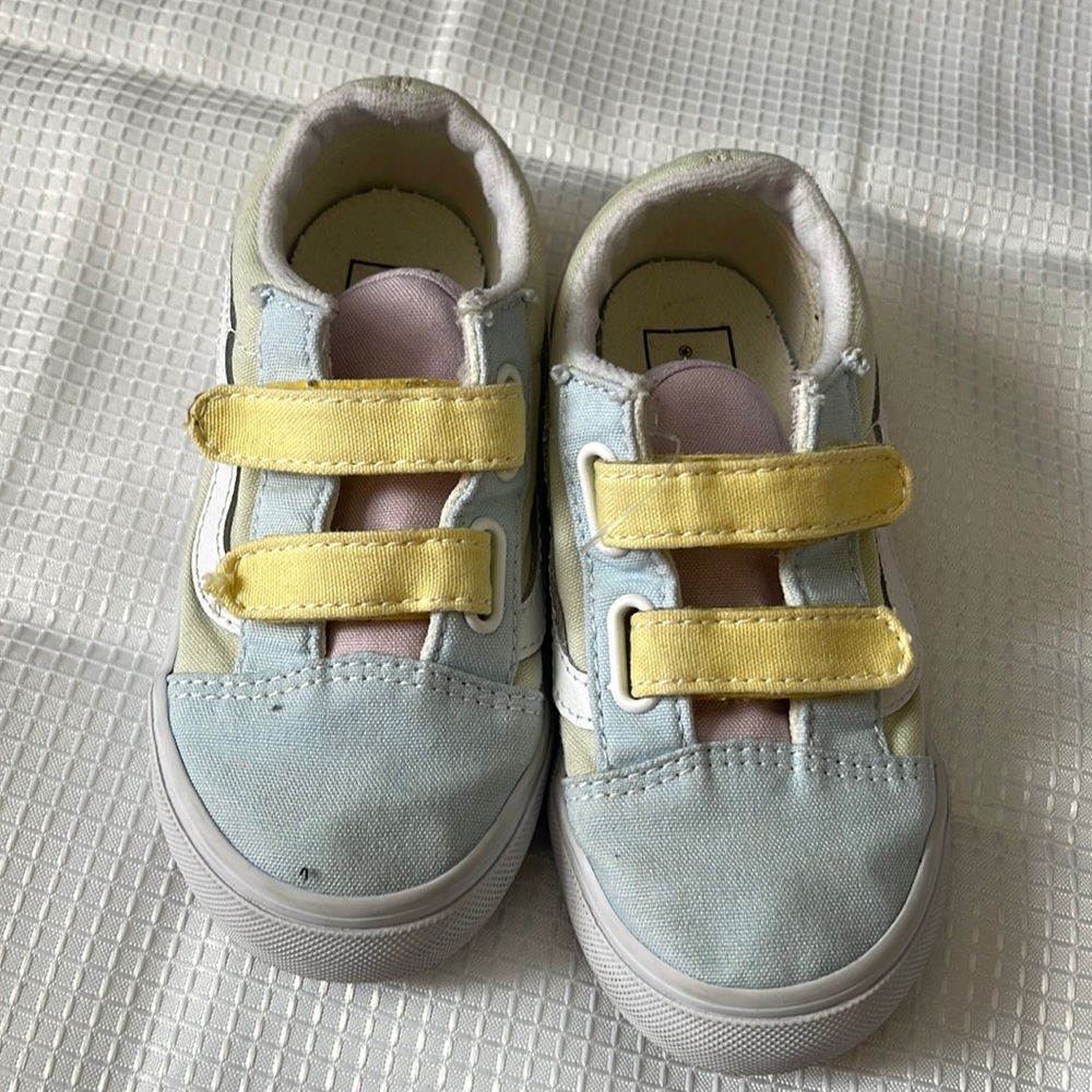 Kids Strapped Colorful Vans Sz 10c